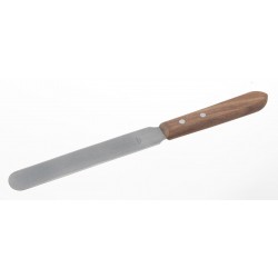 SPATULE DE PHARMACIEN MANCHE EN BOIS LONGUEUR TOTALE 165MM