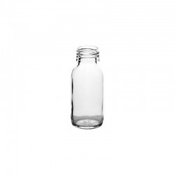 FLACON 60ML VERRE CLAIR FORME ROND FILETAGE 28 x 127