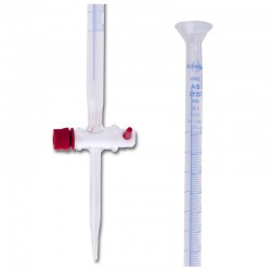 BURETTE DE MOHR 10ML 1/20 CL"AS" ROBINET PTFE DROIT