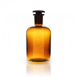 FLACON 250ML VERRE AMBRE COL ETROIT BOUCHON RODE 19/26 STEILBRUST