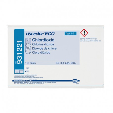 VISOCOLOR® DIOXYDE DE CHLORE 0.2-3.0mg/L ECO RECHARGE x 150