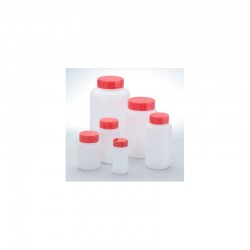 FLACON ROND 500ML PEHD STERILE BOUCHON AVEC JOINT C/LARGE x140