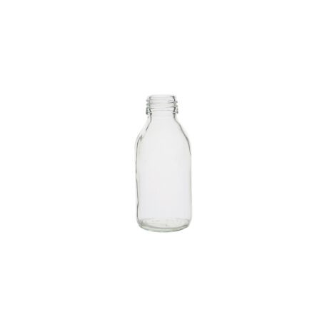 FLACON SIROP 500ML VERRE CLAIR COL ETROIT BAGUE PP 28 x 35