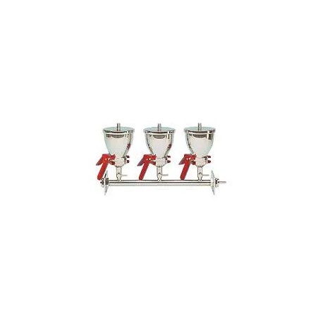 RAMPE DE FILTRATION 3 ENTONNOIRS 500ML PINCE DE SERRAGE WHATMAN