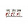 RAMPE DE FILTRATION 3 ENTONNOIRS 500ML PINCE DE SERRAGE WHATMAN