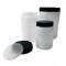 FLACON ROND 100ML PEHD COL LARGE (bouché+obturateur) x 350 SCHARLAU