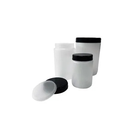 FLACON ROND 100ML PEHD COL LARGE (bouché+obturateur) x 350 SCHARLAU
