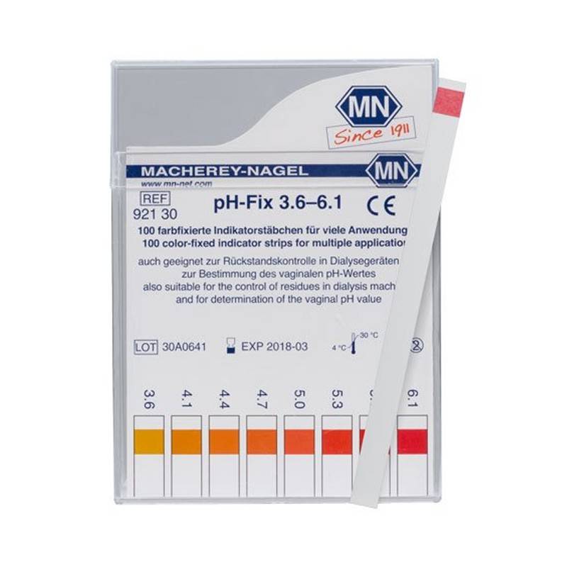 BANDELETTE pH FIX 3.6-6.1 NON MIGRANTE MACHEREY NAGEL® x 100 *** - Atlantic  labo ics