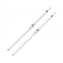 PIPETTE JAUGEE 2 TRAITS 20ML CL"A" GRADUATION BLEUE+BOULE DE SECURITE
