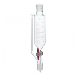 AMPOULE DE COULEE CYLINDRIQUE ISOBARE 250ML 29/32 ROBINET PTFE